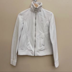 POLAR FLEECE COLLECTION White Longsleeve Fleece Zip Up Sweater Women’s Medium